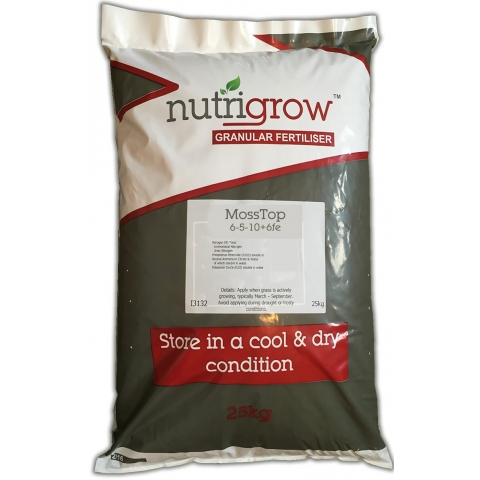 Nutrigrow Moss Stop Grass Fertiliser with Ferrous Sulphate 25KG