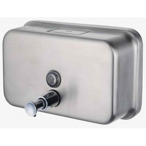 Pro Range Brushed Stainless Steel Horizontal Soap Dispenser, 1.2 Litres