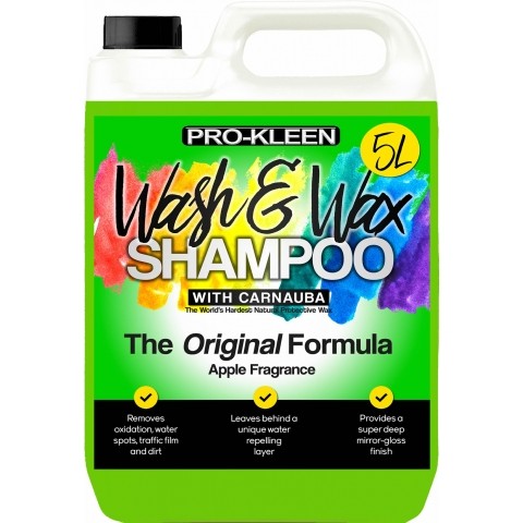 5L Pro-Kleen PH Neutral Car Shampoo with Wax, Apple Fragrance