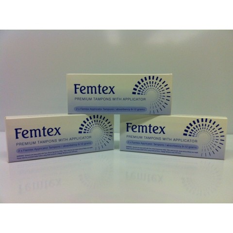 Femtex Tampons for Washroom Vending Machines Case of 200