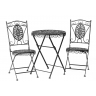 Glamhaus Catalina Black Garden Table and Chair Set
