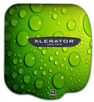Green drops Xlerator Hand Dryers