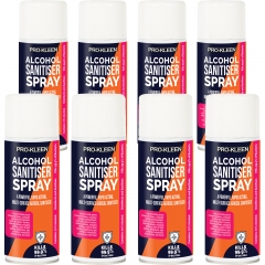 Pro-Kleen Alcohol Sanitiser Spray 8 x 400ml