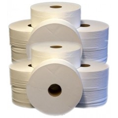 200 Metre 3 Inch Core 2-Ply Mini Jumbo Toilet Rolls Case of 12