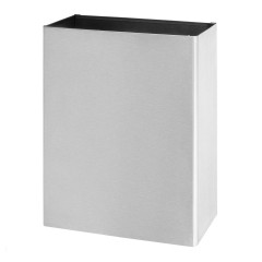 Wall Mounted Stainless Steel Washroom Open Top Waste Bin, 24 Litre Capacity