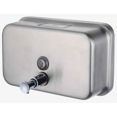 Pro Range Brushed Stainless Steel Horizontal Soap Dispenser, 1.2 Litres