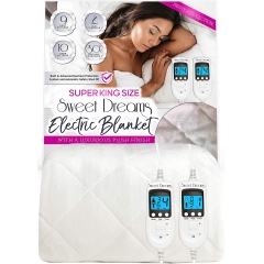 Sweet Dreams Luxury Electric Blanket with Dual Controls - Super King Size