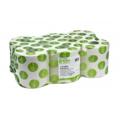 Maxima 2Ply White Centrefeed Rolls 150 Metre Length 6 Pack