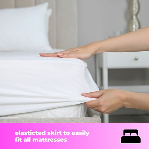 Elasticated skirt to fit all mattress sizes