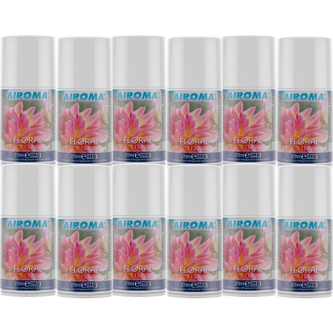 Airoma Commercial Air Freshener Refills Floral Silk Fragrance 12 x 270ml