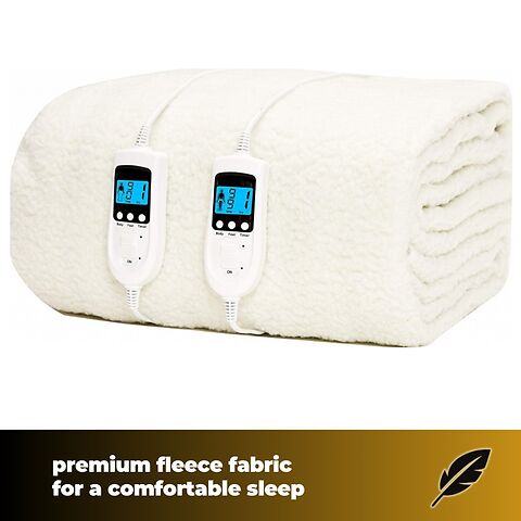 Premium fleece fabric under blanket