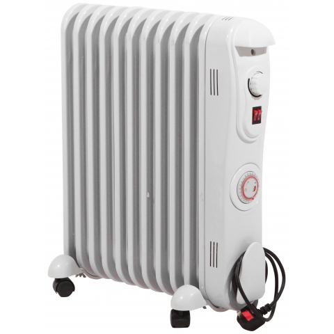 Prem-I-Air Oil Filled Radiator with 24 Hour Timer and Thermostat 2.5KW