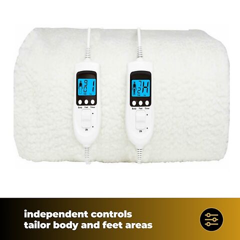 Independent controls tailor body and feet heat