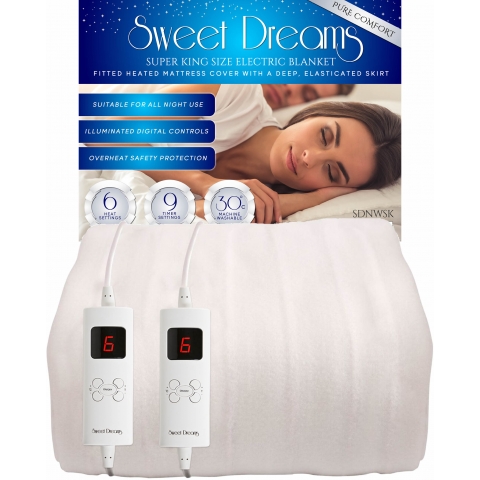 Sweet Dreams Fully Fitted Super King Electric Blanket with Dual Controls Thumbnail