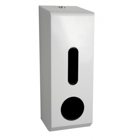 White Stainless Steel 3 Roll Toilet Tissue Dispenser