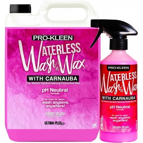 5L Cherry Pro-Kleen Ultima Plus XP Waterless Wash Wax with 500ml Refill Bottle