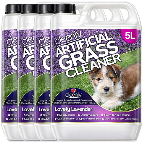Cleenly Artificial Grass Cleaner and Deodoriser 5L x4 2000x2000.jpg