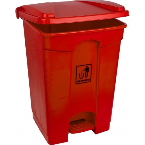 Pedal Operated Red Nappy and Multipurpose Waste Bin, 45 Litres