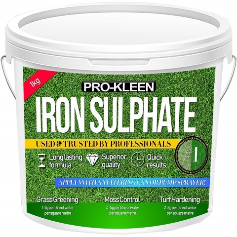 1kg of Pro-Kleen Iron Sulphate - Grass Greening & Turf Hardening