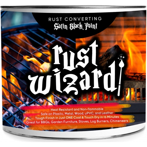 Rust Wizard Rust Converting Satin Black Paint