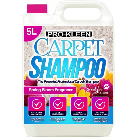 Pro-Kleen Carpet Shampoo Spring Bloom Fragrance, 5 Litres