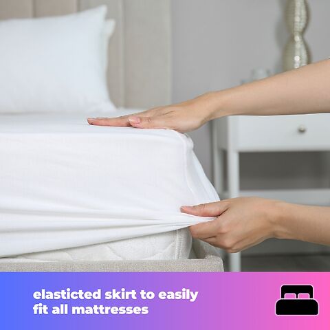 Elasticated skirt to fit all mattress sizes