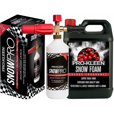 Pro-Kleen Snow Foam Lance Starter Pack with 5L Cherry pH neutral Snow Foam