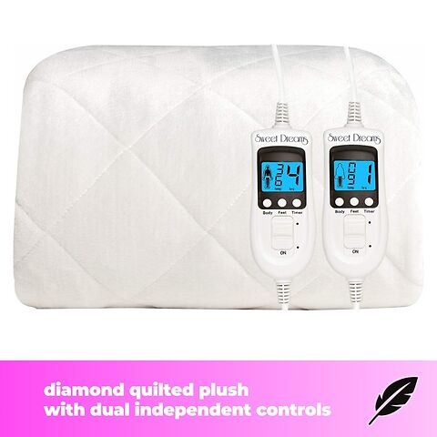 Diamond quilted plush with dual independent controls