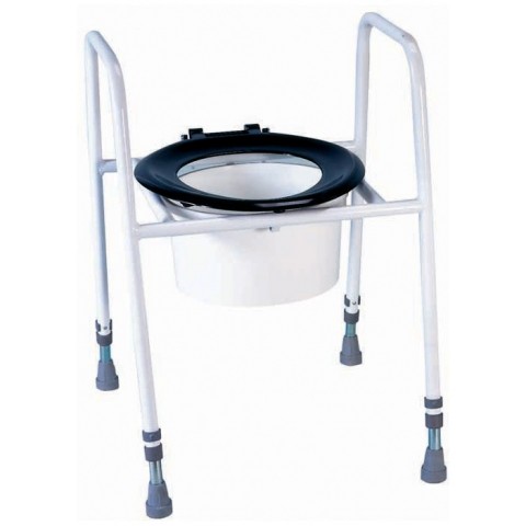 Solo Skandia Raised Toilet Seat and Frame |  Free Standing with Bucket