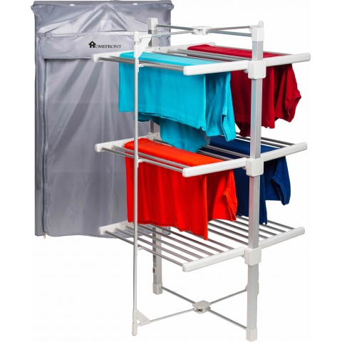Homefront Electric Heated Clothes Horse Airer Dryer Rack with FREE Cover