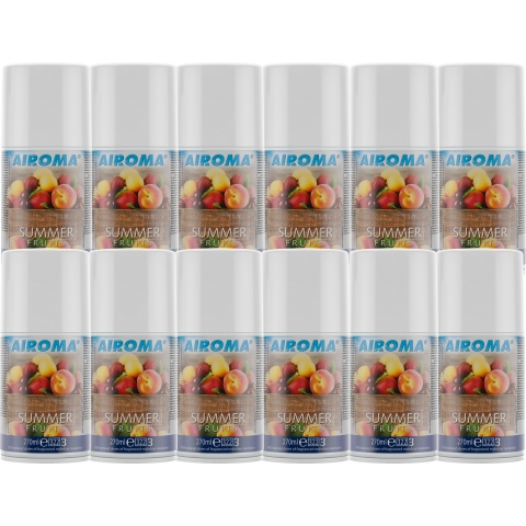 Airoma Commercial Air Freshener Refills Summer Fruits Fragrance 12 x 270ml