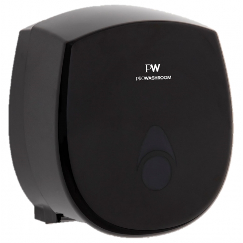 Pro Washroom Myriad Designer Black Mini Jumbo Toilet Roll Dispenser
