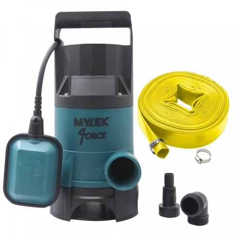 MYLEK 750W Submersible Water Pump with 5M Heavy Duty Lay Flat Hose Thumbnail