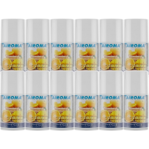 Airoma Commercial Air Freshener Refills Citrus Mango Fragrance 12 x 270ml