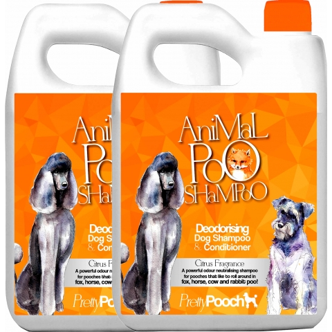 2 x 5L Pretty Pooch Fox Poo Dog Shampoo