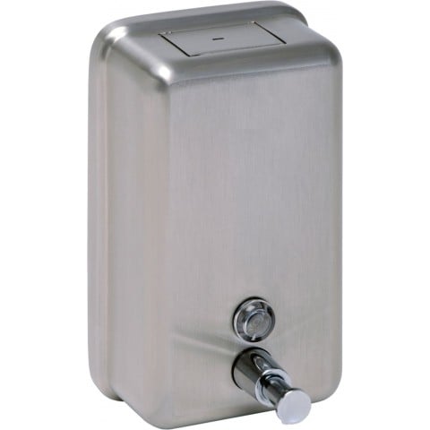 Brushed Stainless Steel Vertical Soap Dispenser, 1.2 Litres Thumbnail
