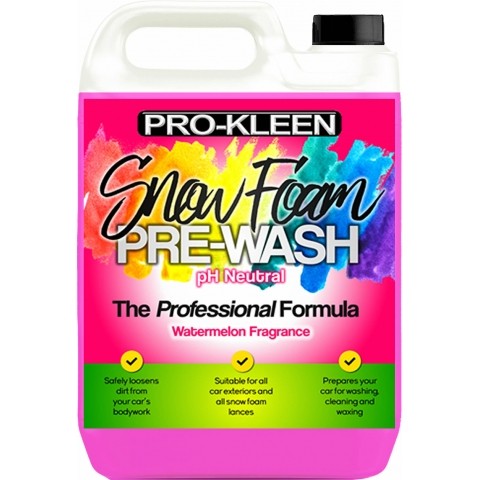 5L Pro-Kleen PH Neutral Pre Wash Snow Foam, Watermelon Fragrance