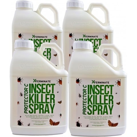 4 x 5L Xterminate Insect Killer Spray - Kills Bed Bugs, Moths, Fleas and More Thumbnail
