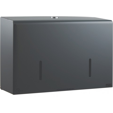 Graphite Steel Twin Micro Cube Jumbo Toilet Roll Dispenser