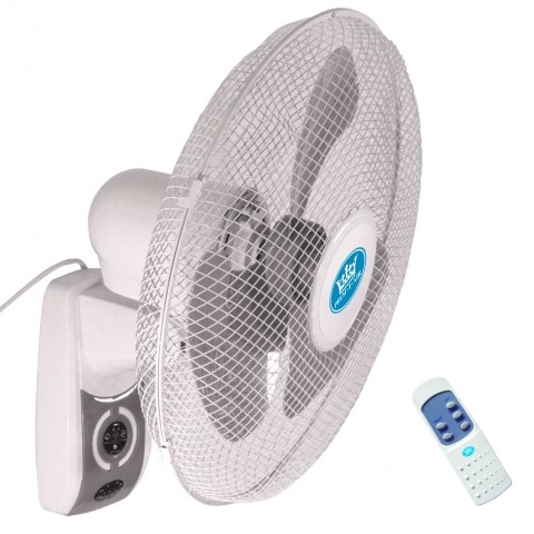 Prem I Air 16 Inch Oscillating Wall Fan, Oscillating Ceiling Fan With Remote Control