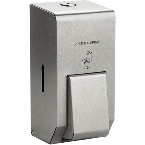 Grade 304 Brushed Stainless Steel Hand Sanitiser Spray Dispenser, 400ml