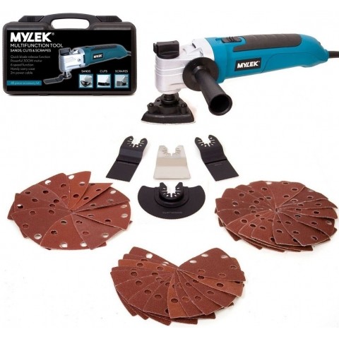 MYLEK Oscillating Multi Tool with 48 Piece Accessory Kit & Carry Case