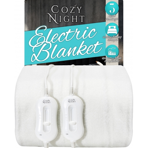 Cozy Night Super King Size Electric Blanket With Corner Straps Thumbnail