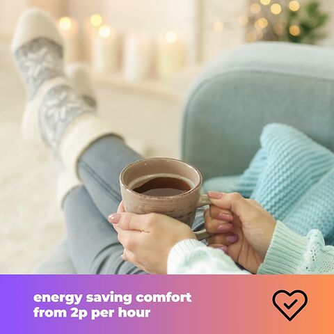 Energy saving heated throw