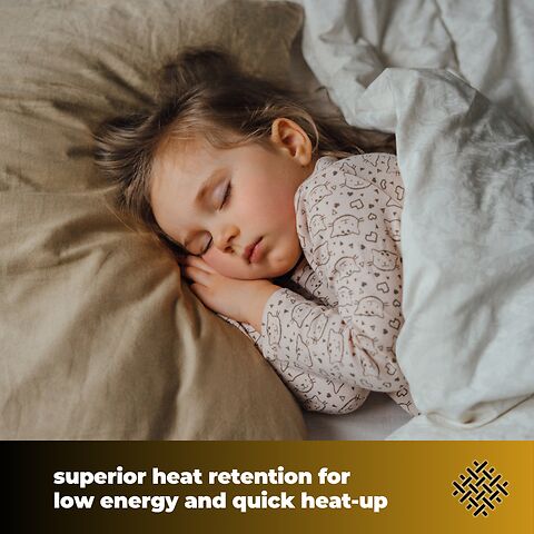 Superior heat retention for low energy and quick heat up