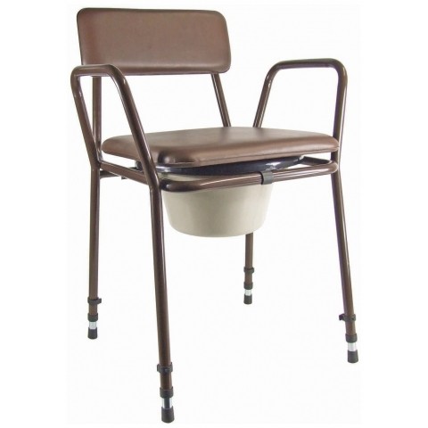 Essex Brown Height Adjustable Commode Chair