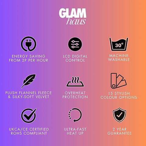 Glamhaus Heated Throw features and benefits overview