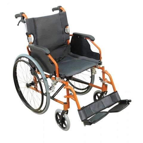 Aidapt Orange Deluxe Lightweight Self Propelled Aluminium Wheelchair