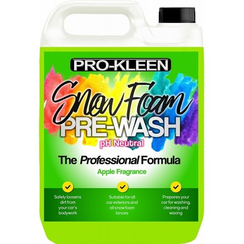 5L Pro-Kleen PH Neutral Pre Wash Snow Foam, Apple Fragrance Thumbnail