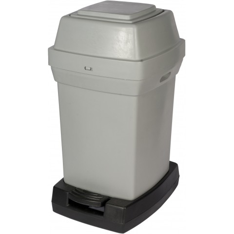 Rubbermaid Grey Pedal Operated Nappy Waste Bin, 65 Litres